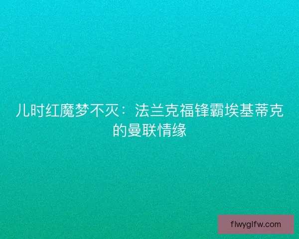 儿时红魔梦不灭：法兰克福锋霸埃基蒂克的曼联情缘