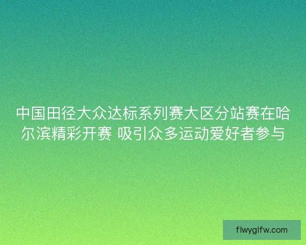 中国田径大众达标系列赛大区分站赛在哈尔滨精彩开赛 吸引众多运动爱好者参与
