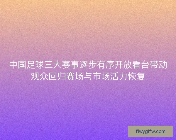 中国足球三大赛事逐步有序开放看台带动观众回归赛场与市场活力恢复 中国足球三大赛事逐步有序开放看台带动观众回归赛场与市场活力恢复